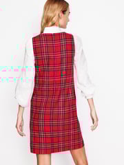 Boden Red Petite Pia Wool Shift Dress - Image 4 of 6