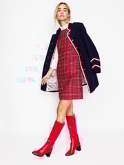Boden Red Petite Pia Wool Shift Dress - Image 5 of 6