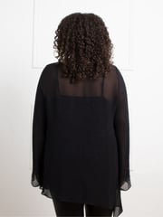 Live Unlimited Black Curve Asymmetric Hotfix Top - Image 4 of 4