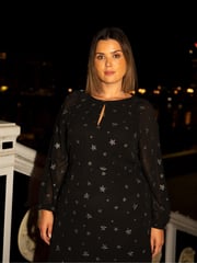 Live Unlimited Black Star Embroidered Dress - Image 2 of 8
