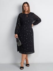 Live Unlimited Black Star Embroidered Dress - Image 4 of 8