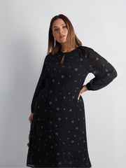 Live Unlimited Black Star Embroidered Dress - Image 5 of 8