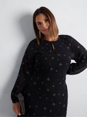 Live Unlimited Black Star Embroidered Dress - Image 6 of 8