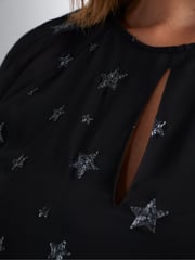 Live Unlimited Black Star Embroidered Dress - Image 7 of 8
