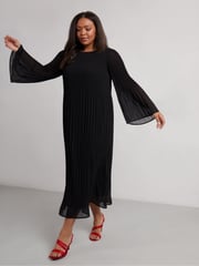 Live Unlimited Black Pleated Dress - Image 7 of 9
