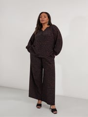 Live Unlimited Black Curve Leopard Print Button Front Blouse - Image 5 of 7