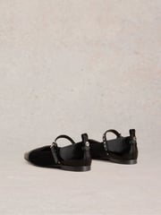 White Stuff Black Loral Stud Mary Jane Shoes - Image 3 of 4