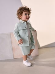 Mineral Blue Jersey Shirt and Shorts Set 3 Piece (3mths-7yrs) - Image 1 of 9