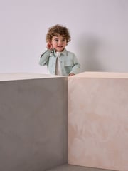Mineral Blue Jersey Shirt and Shorts Set 3 Piece (3mths-7yrs) - Image 4 of 9