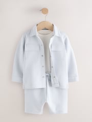 Mineral Blue Jersey Shirt and Shorts Set 3 Piece (3mths-7yrs) - Image 5 of 9