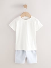 Mineral Blue Jersey Shirt and Shorts Set 3 Piece (3mths-7yrs) - Image 6 of 9