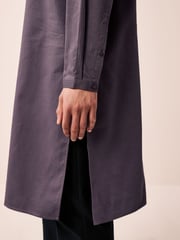 Lavender Purple Textured 100% Cotton Signature Kurta - Image 5 of 10
