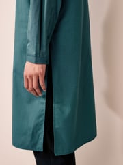 Green Textured 100% Cotton Signature Kurta - Image 5 of 6