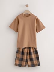 Green/Orange Woven Check Short Pyjamas 3 Pack (3-16yrs) - Image 7 of 11
