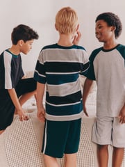 Black/Green Short Pyjamas 3 Pack (3-16yrs) - Image 2 of 7
