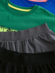 Blue/ Green Cities Short Pyjamas 2 Pack (3-16yrs) - Image 6 of 7