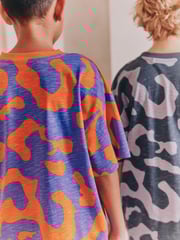 Orange/ Blue/ Grey Camouflage Short Pyjamas 3 Pack (3-16yrs) - Image 4 of 8