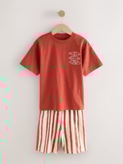 Red/ Blue/ Green Stripes Short Pyjamas 3 Pack (3-16yrs) - Image 4 of 7