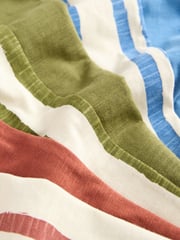 Red/ Blue/ Green Stripes Short Pyjamas 3 Pack (3-16yrs) - Image 6 of 7
