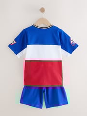 Red/Navy/White Moto Racing 100% Cotton Short Pyjamas 2 Pack (4-16yrs) - Image 3 of 7