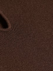 River Island Brown Cut-Out High Neck Knitted Midi Dress - Image 4 of 4