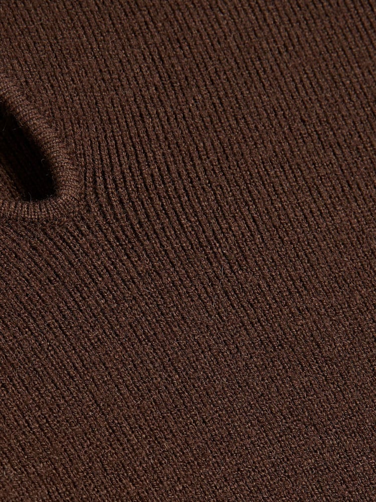 River Island Brown Cut-Out High Neck Knitted Midi Dress - Image 4 of 4