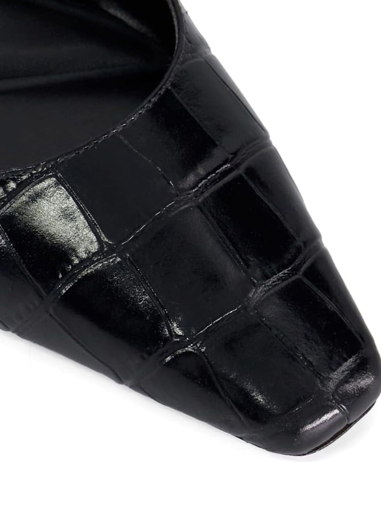 Dune London Black Contact Branded Block Slingback Court Heels - Image 6 of 6