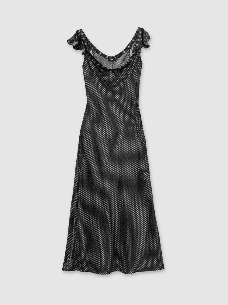 Paige Silk Satin Polka Dot Dress - Image 2 of 6