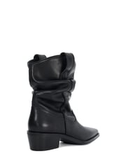 Dune London Black Prims Slouch Western Boots - Image 3 of 6