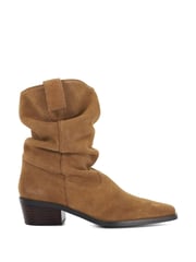 Dune London Cream Prims Slouch Western Boots - Image 2 of 6