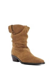 Dune London Cream Prims Slouch Western Boots - Image 3 of 6