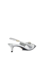 Dune London Silver Capsule Branded Kitten Slingback Shoes - Image 4 of 6