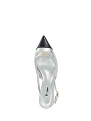 Dune London Silver Capsule Branded Kitten Slingback Shoes - Image 5 of 6