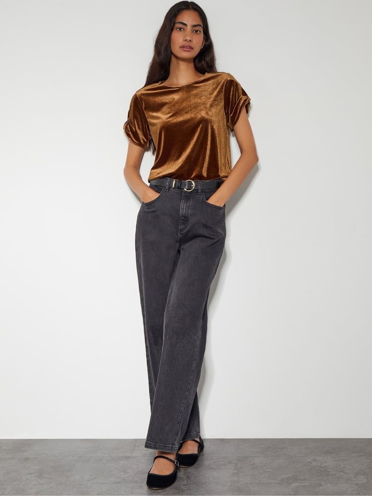 Monsoon Natural Viv Velvet T-Shirt - Image 1 of 4
