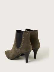 Monsoon Green Oriana Suede Stud Heeled Boots - Image 4 of 4