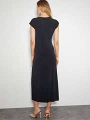 Monsoon Black Carla Embellished Cowl Midi Dress - Image 3 of 4