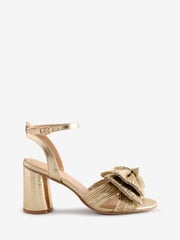 Monsoon Gold Bow Block Heels - Image 1 of 5