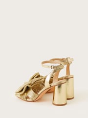 Monsoon Gold Bow Block Heels - Image 3 of 5