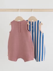 Multi Baby 100% Cotton Rompers 2 Pack - Image 2 of 10