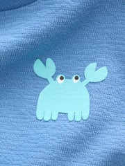 White/Blue Short Sleeve Textured T-Shirts 3 Pack (3mths-7yrs) - Image 7 of 7