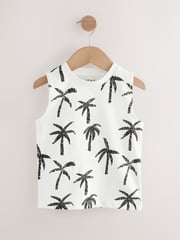 Multi Palm Tree 100% Cotton Vests 3 Pack (3mths-7yrs) - Image 3 of 7