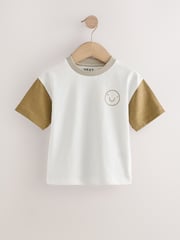 Multi Neutral Slogan Short Sleeve T-Shirts 5 Pack (3mths-7yrs) - Image 2 of 9