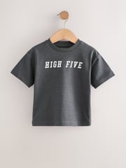 Multi Neutral Slogan Short Sleeve T-Shirts 5 Pack (3mths-7yrs) - Image 5 of 9