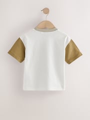 Multi Neutral Slogan Short Sleeve T-Shirts 5 Pack (3mths-7yrs) - Image 7 of 9