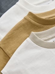 Multi Neutral Slogan Short Sleeve T-Shirts 5 Pack (3mths-7yrs) - Image 8 of 9