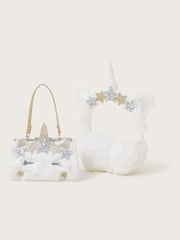 Monsoon Natural Galactic Unicorn Earmuffs and Bag Set - Image 1 of 2
