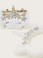 Monsoon Natural Galactic Unicorn Earmuffs and Bag Set - Image 2 of 2