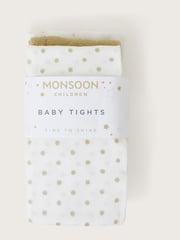 Monsoon Gold Baby Glitter Tights 3 Pack - Image 1 of 2