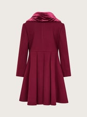 Monsoon Red Velvet Shawl Collar Coat - Image 2 of 3