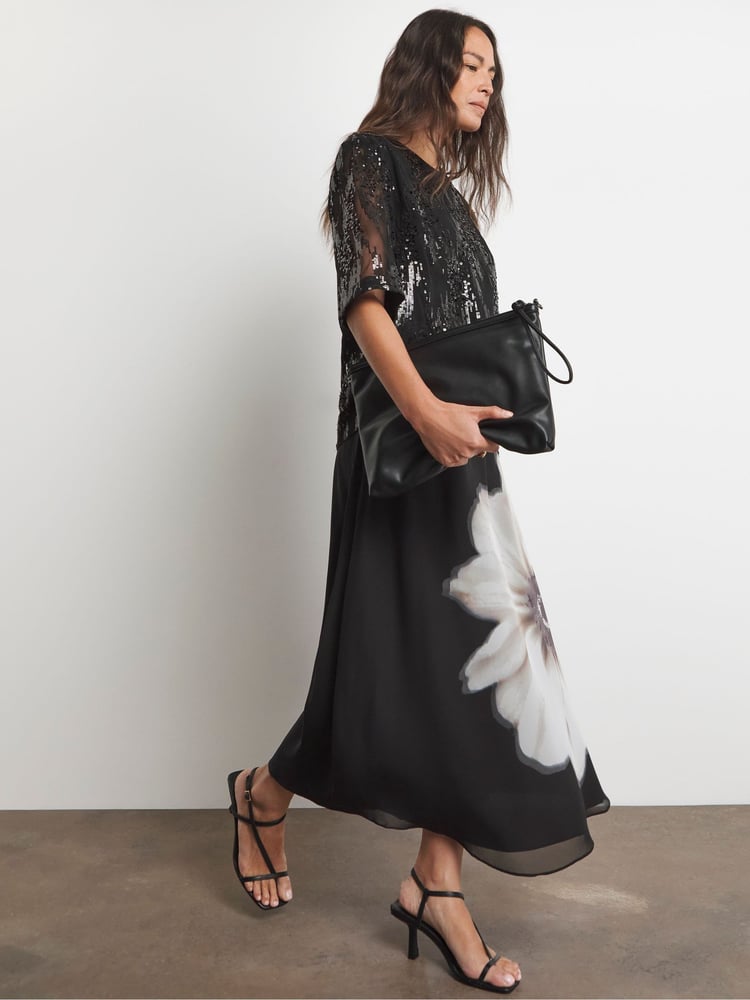 Joanna Hope Sequin Black Top - Image 4 of 4